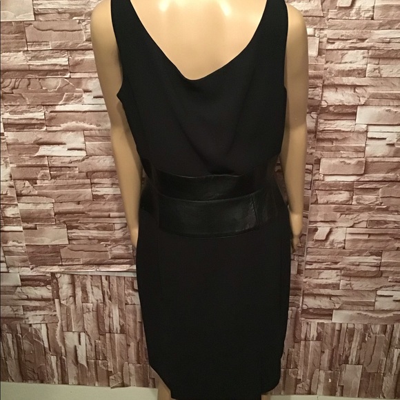 Liz Claiborne career dress with leather trim - Size 12 - Picture 8 of 9
